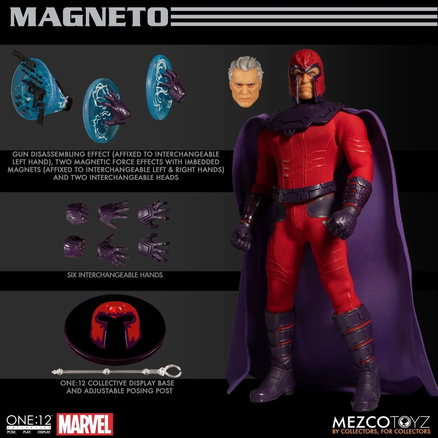 1/12 - X-Men - Magneto - Magnetic Gloved Hand Set (Type 2)