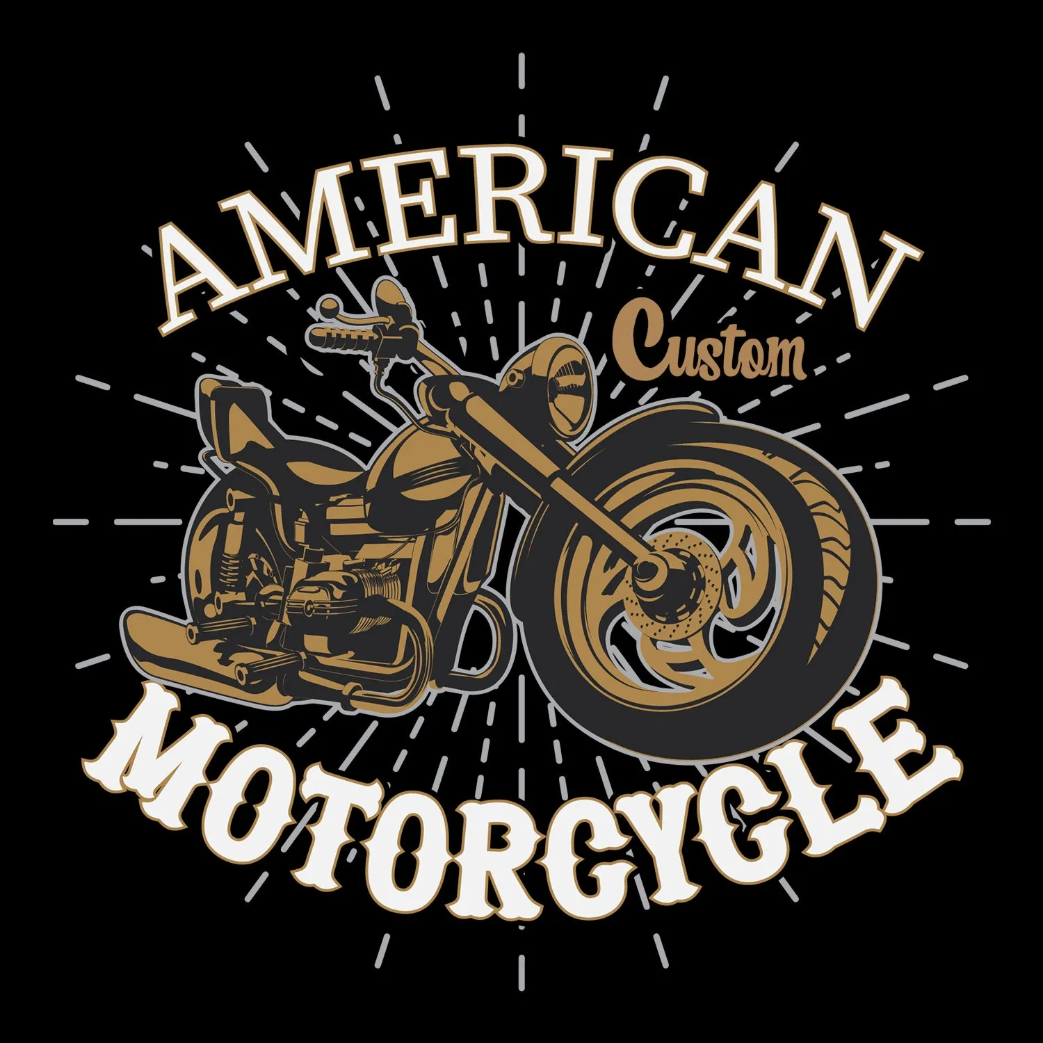 American Custom Motorcycle T-Shirt