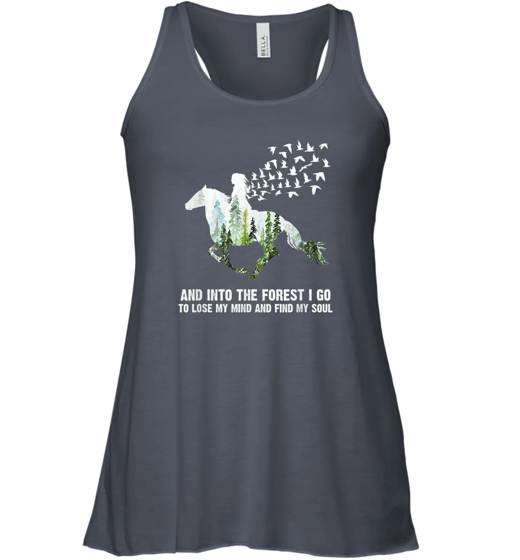 And Into The Forest I Go To Lose My Mind and Find My Soul Awesome Gift Women Racerback Tank