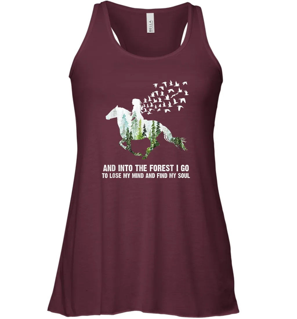 And Into The Forest I Go To Lose My Mind and Find My Soul Awesome Gift Women Racerback Tank