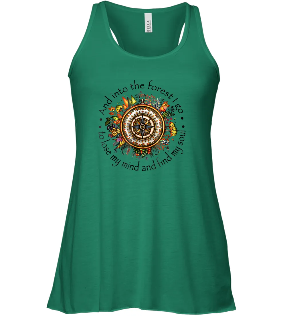 And Into The Forest I Go To Lose My Mind Hippie Women Racerback Tank