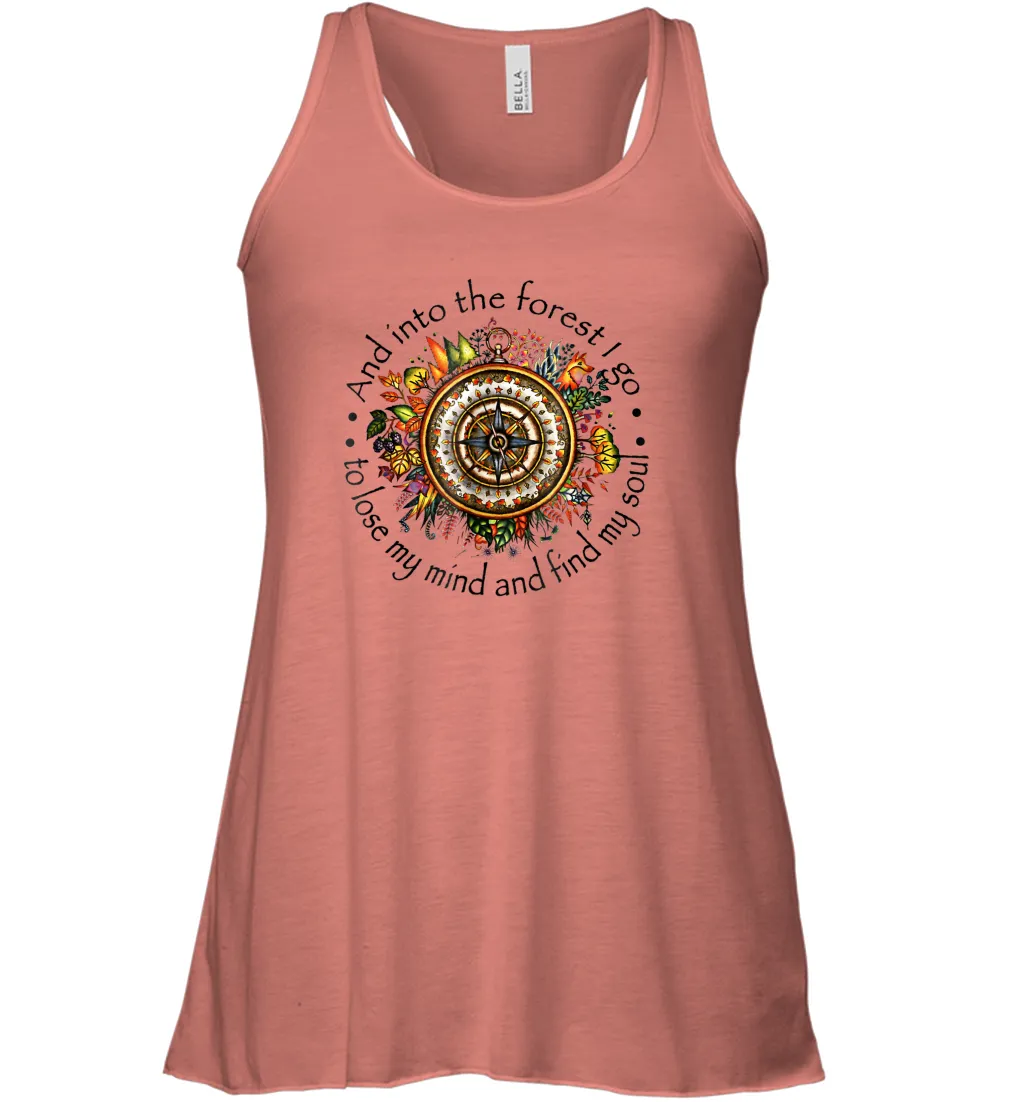 And Into The Forest I Go To Lose My Mind Hippie Women Racerback Tank