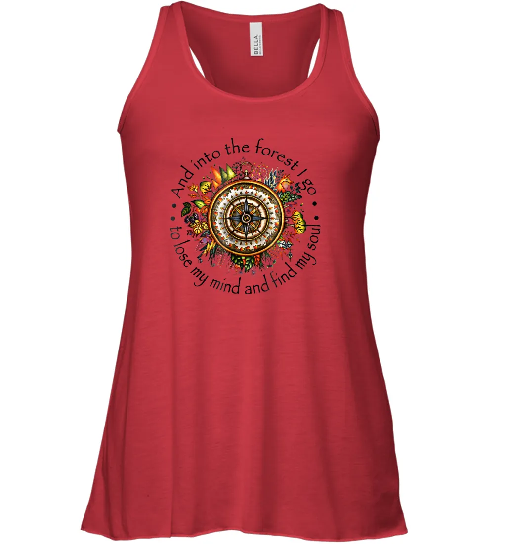 And Into The Forest I Go To Lose My Mind Hippie Women Racerback Tank