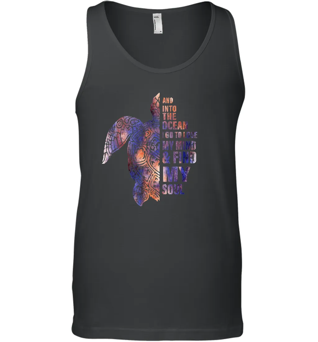 And into the ocean i go to lose my mind and find my soul Gift Iead Men Cotton Tank Top