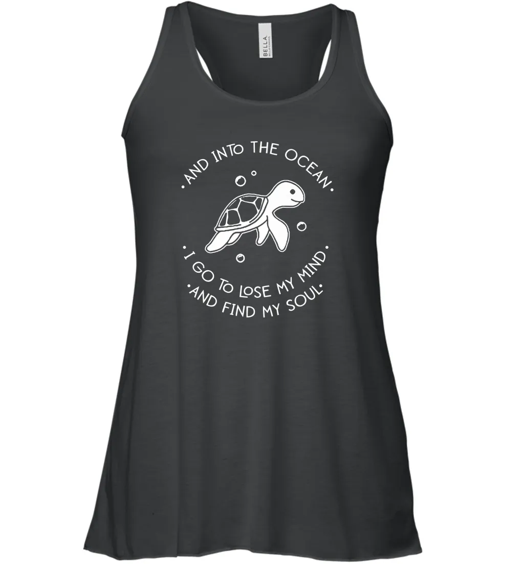 And into the ocean i go to lose my mind and find my soul Premium Women Racerback Tank