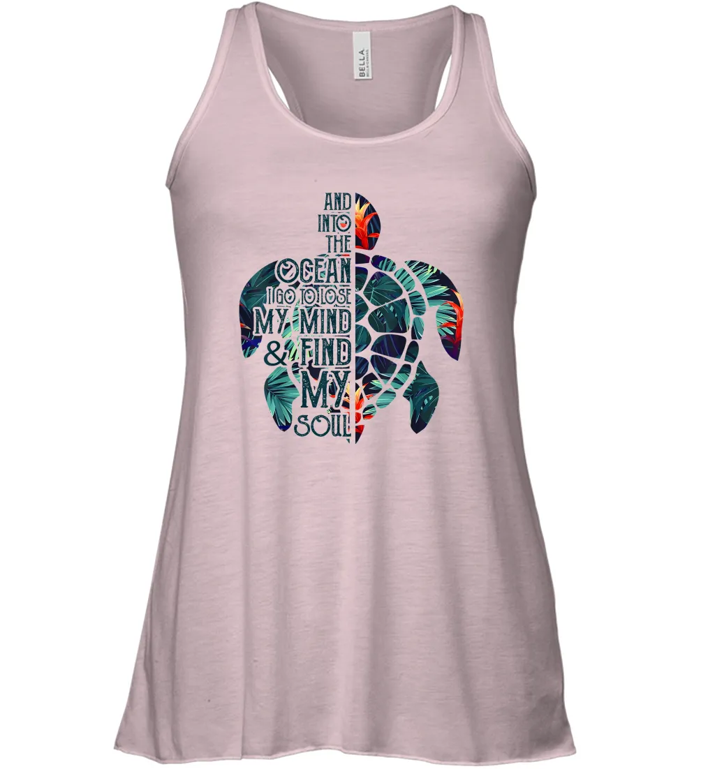 And Into The Ocean I Go To Lose My Mind And Find My Soul Women Racerback Tank