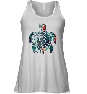 And Into The Ocean I Go To Lose My Mind And Find My Soul Women Racerback Tank