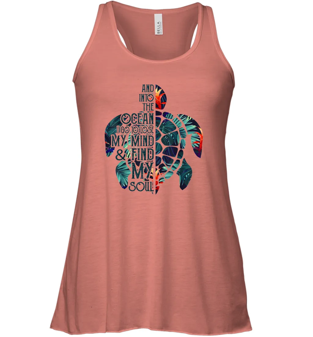 And Into The Ocean I Go To Lose My Mind And Find My Soul Women Racerback Tank