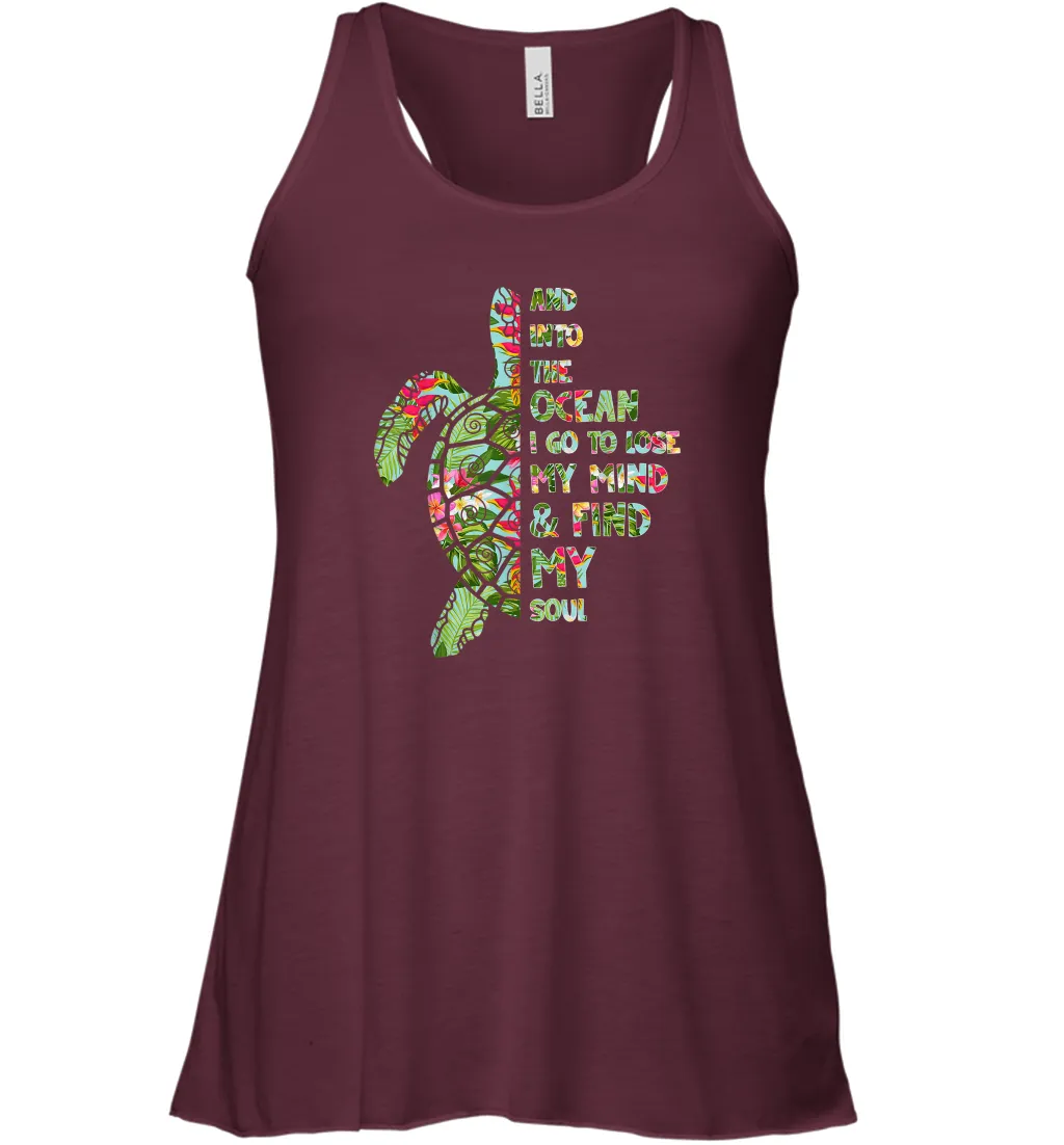 And Into The Ocean I Go To Lose My Mind Women Racerback Tank