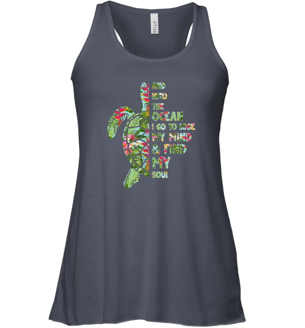 And Into The Ocean I Go To Lose My Mind Women Racerback Tank