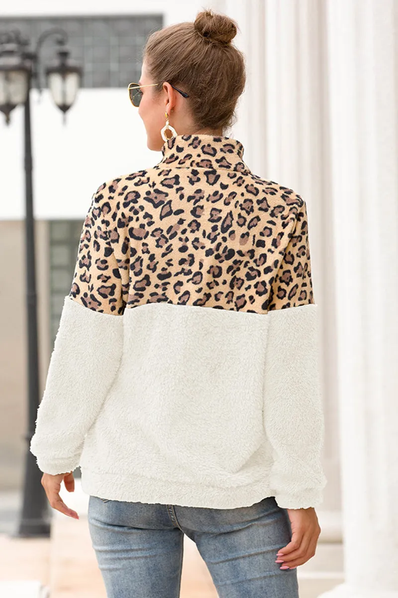 *APP EXCLUSIVE* Brown Leopard Sherpa Pullover