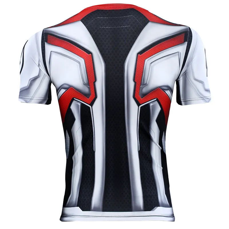 Avengers 4 Endgame 3D Short Sleeve Compression Shirt For Men