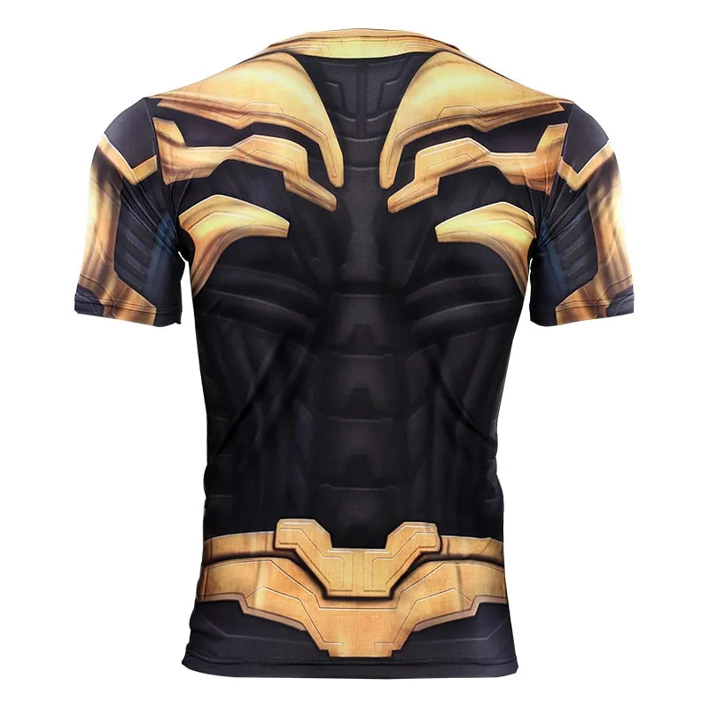 Avengers 4 Endgame THANOS Short Sleeve Compression Shirt for Men