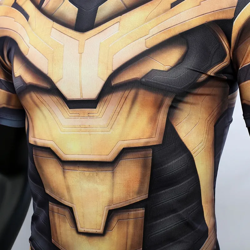 Avengers 4 Endgame THANOS Short Sleeve Compression Shirt for Men