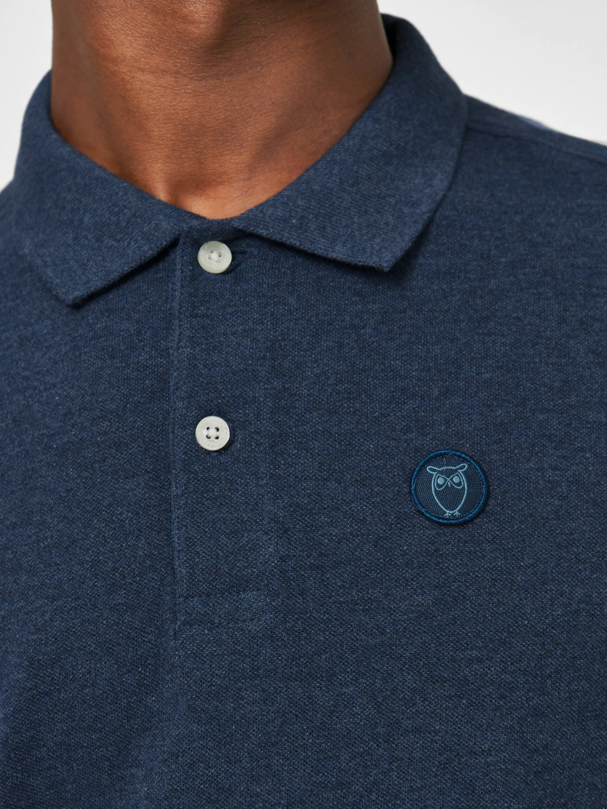 Basic badge polo - Insigna Blue melange