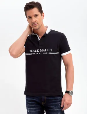 BLACK MALLET POLO SHIRT