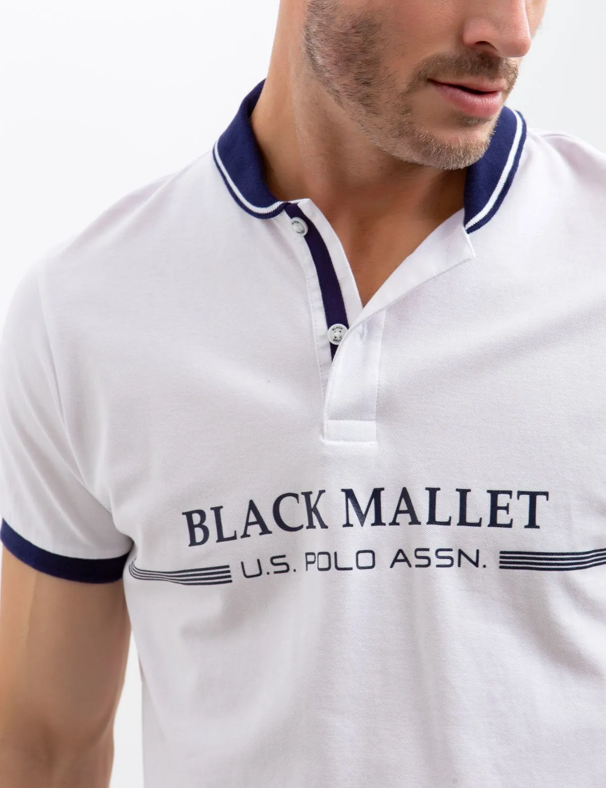 BLACK MALLET POLO SHIRT