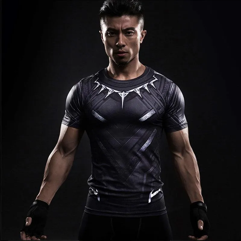 BLACK PANTHER Compression Shirt for Men (Short Sleeve)