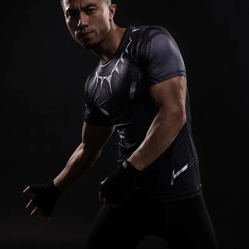 BLACK PANTHER Compression Shirt for Men (Short Sleeve)