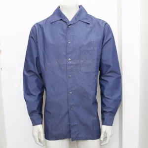 Blue Cotton Long Sleeve Shirt