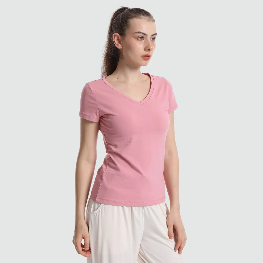 Breflex Classic-Fit Cotton V-Neck Tee Women