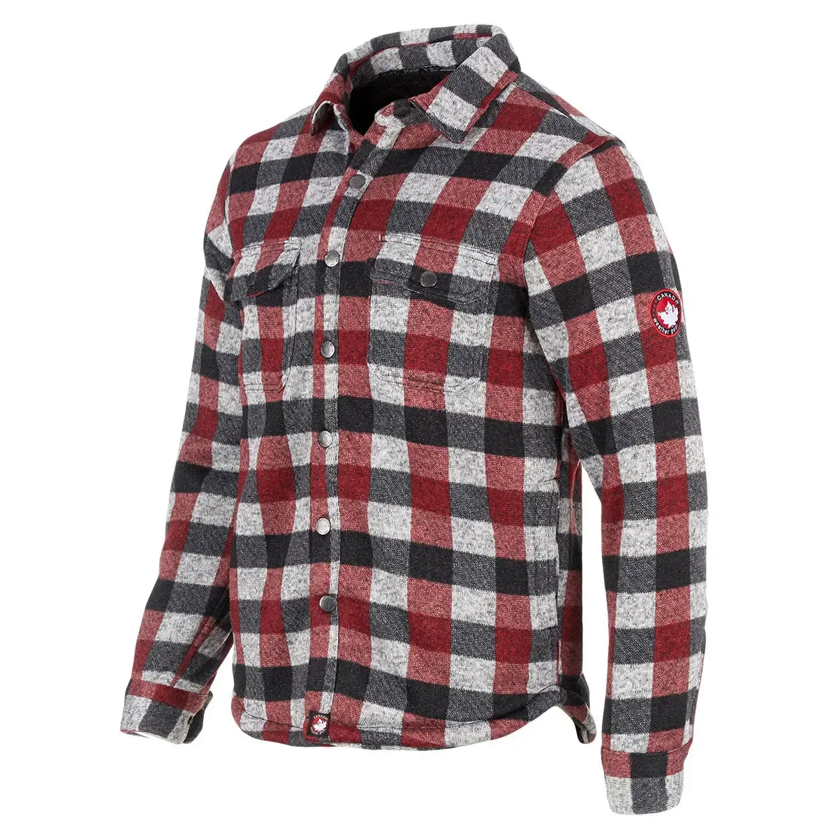 Canada Weather Gear Men's Sherpa Lined Buffalo Plaid Shirt Jacket