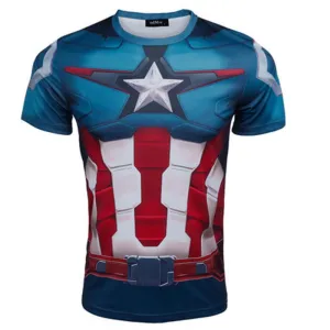 CAPTAIN AMERICA Compression Shirt for Men (Short Sleeve)