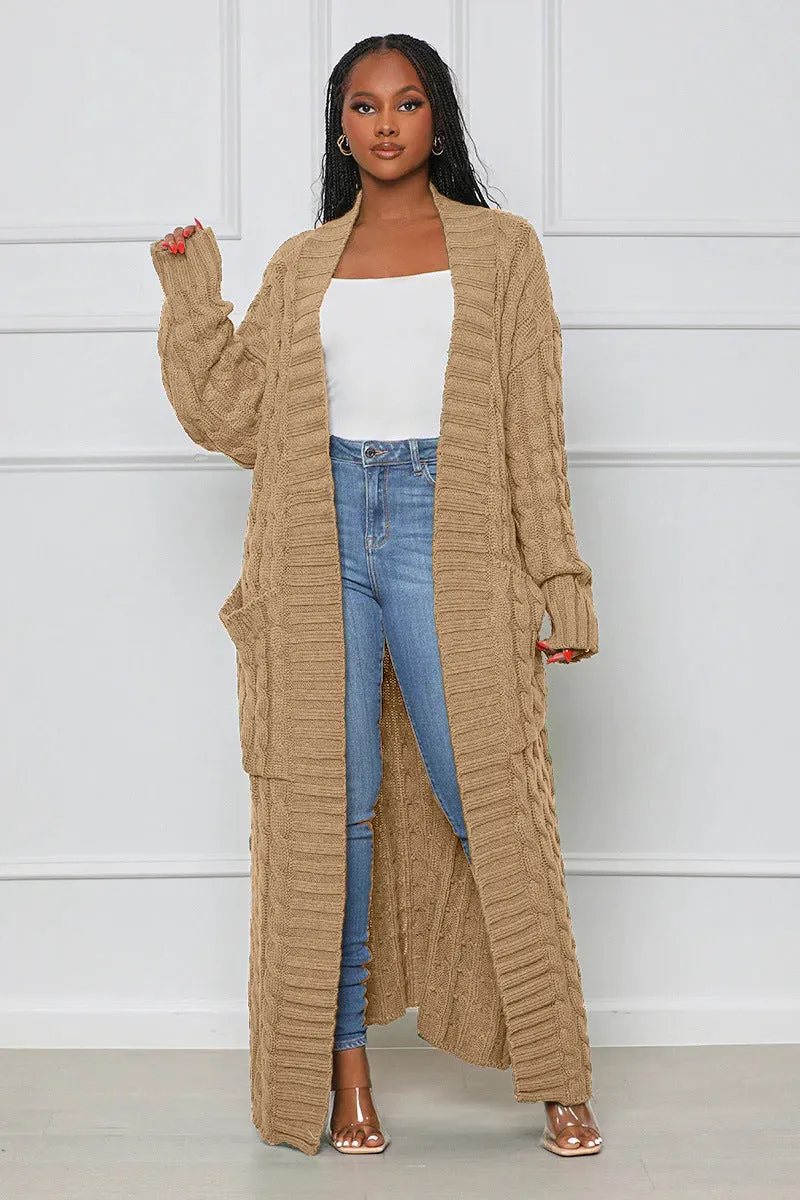 Casual long sleeved sweater coat (AY2395)