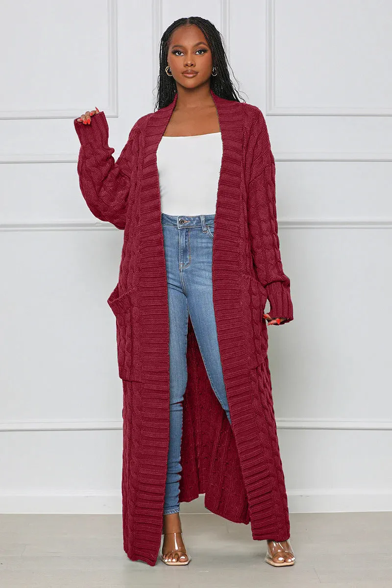 Casual long sleeved sweater coat (AY2395)