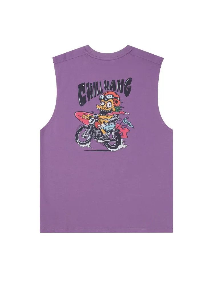 CHILLHANG Skateboard Print Tank Top - Unisex