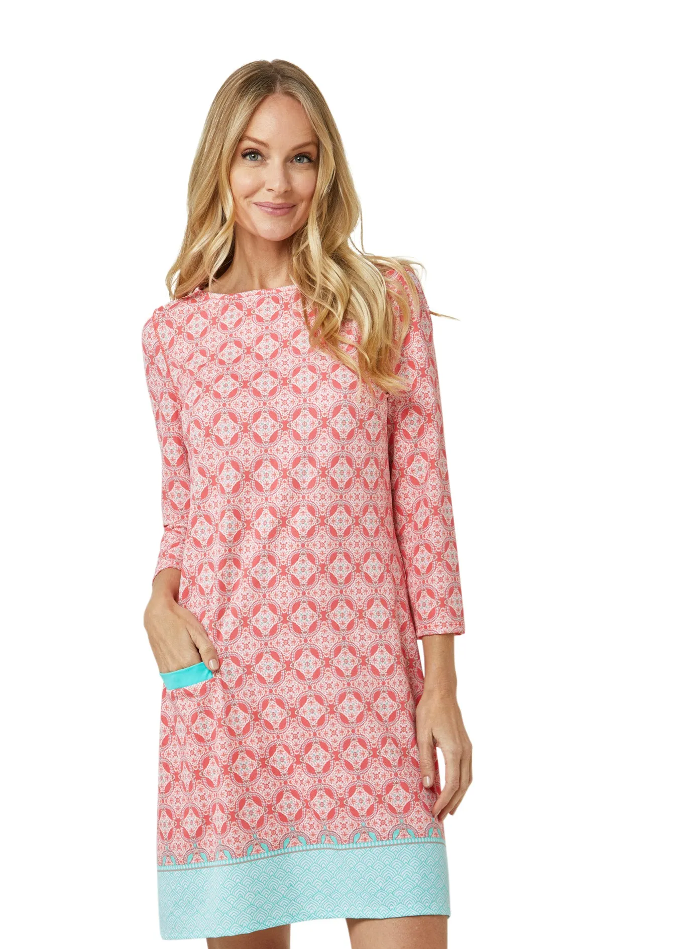 Coral Tides Cabana Shift Dress