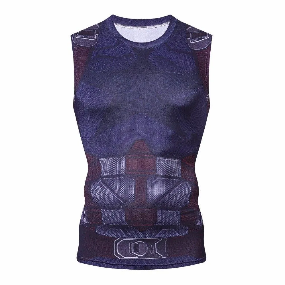 Dark CAPTAIN AMERICA Compression Tank Top