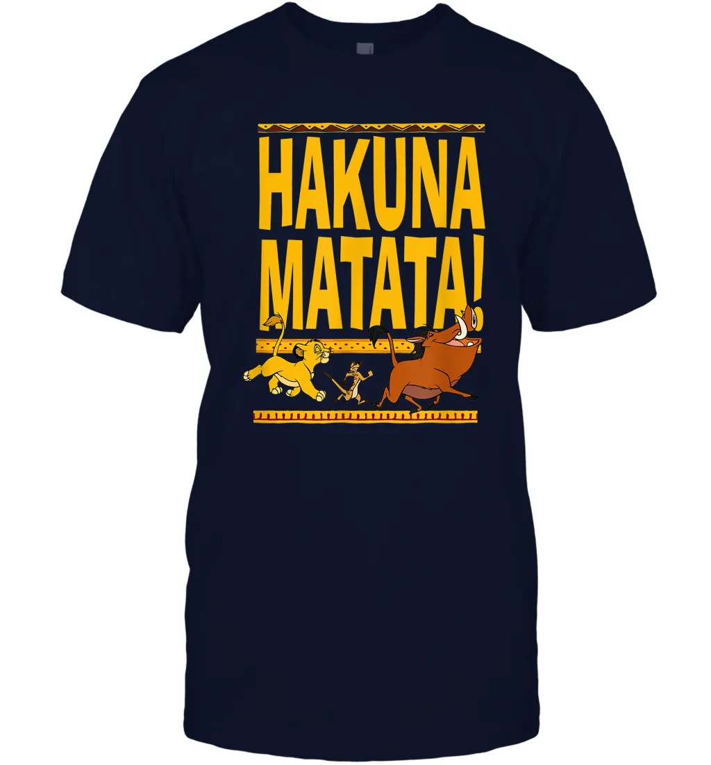 Disney Lion King Classic Hakuna Crew Men Cotton T-Shirt