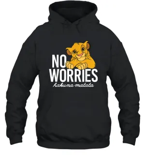 Disney Lion King Classic No Worries Simba Unisex Hooded Sweatshirt