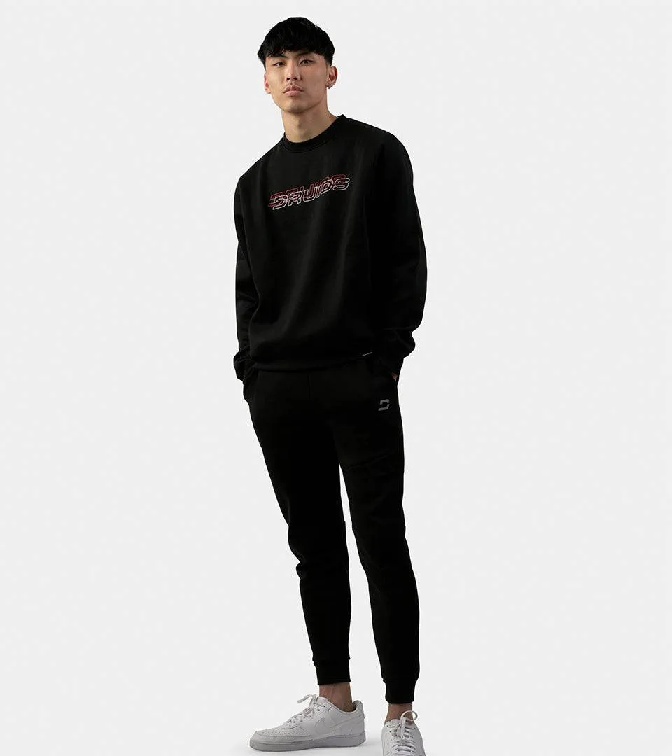 DOUBLE LOGO SWEATSHIRT - BLACK