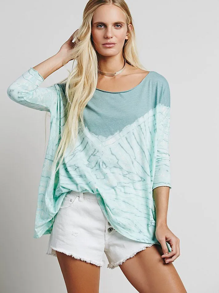 Free People Coastal Tee Evergreen