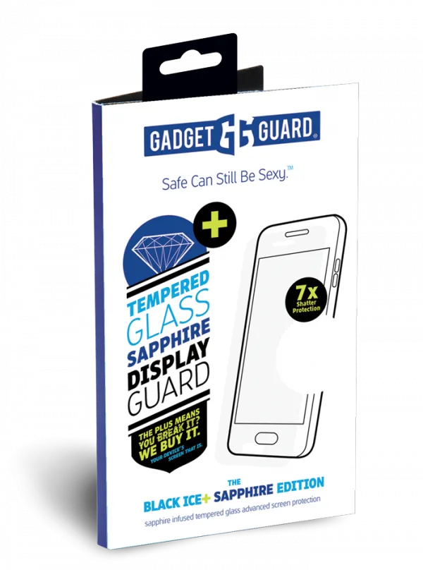 Gadget Guard - Black Ice   (Insured) Sapphire Tempered Glass Screen Protector for iPhone X