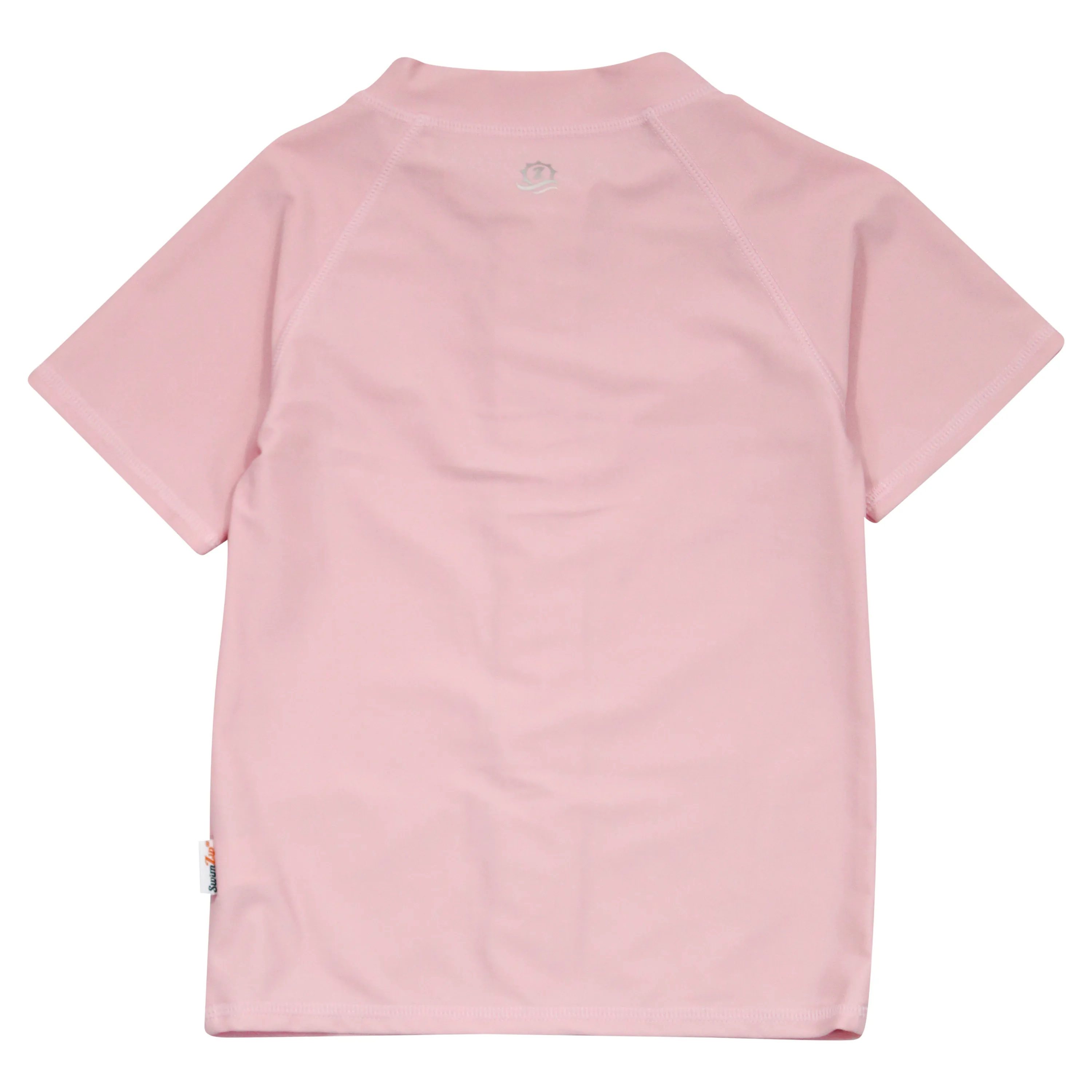 Kids Short Sleeve Zipper Rash Guard Swim Shirt | “Pink”