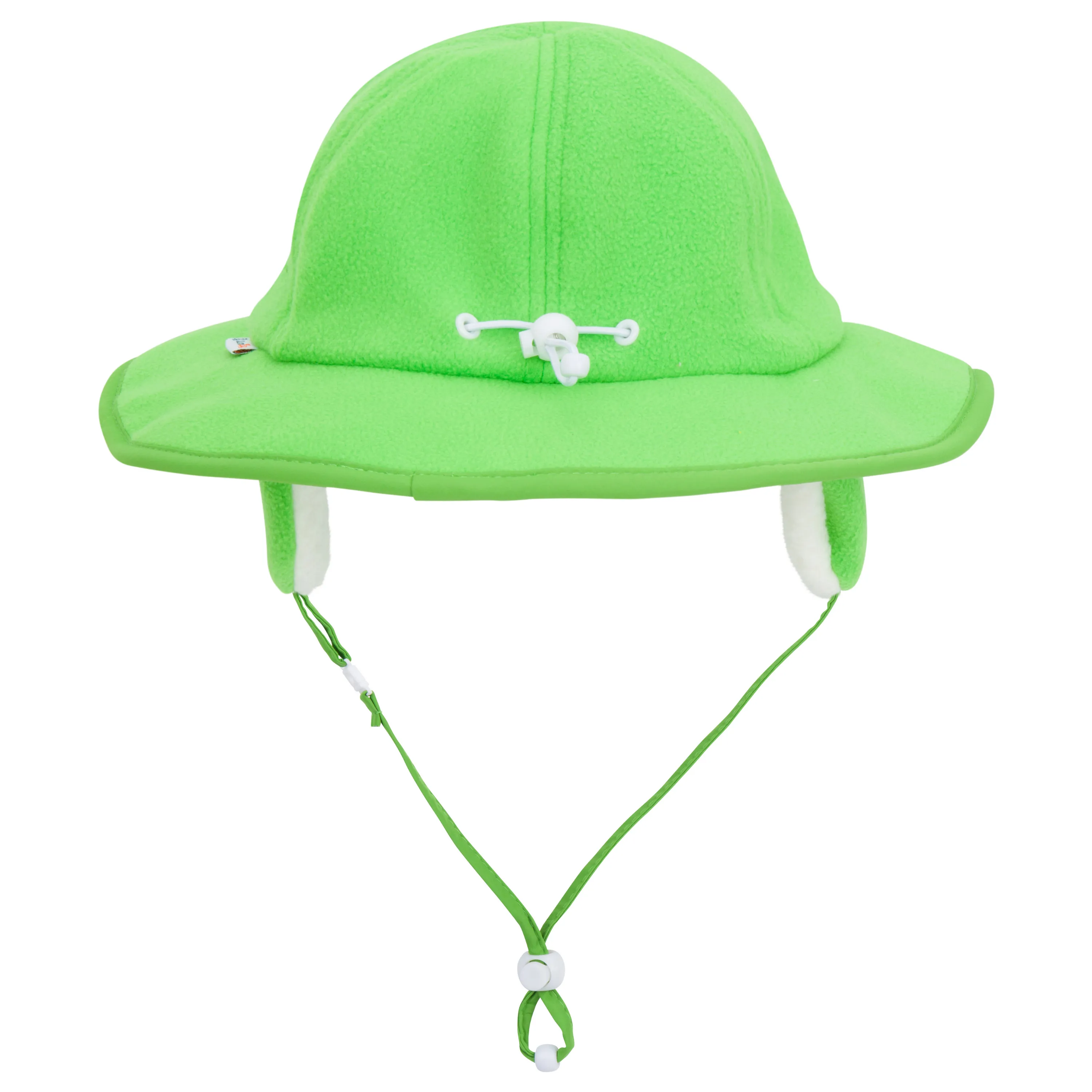 Kids Tundra Ear Flap Fleece Winter Wide Brim Sun Hat - Evergreen