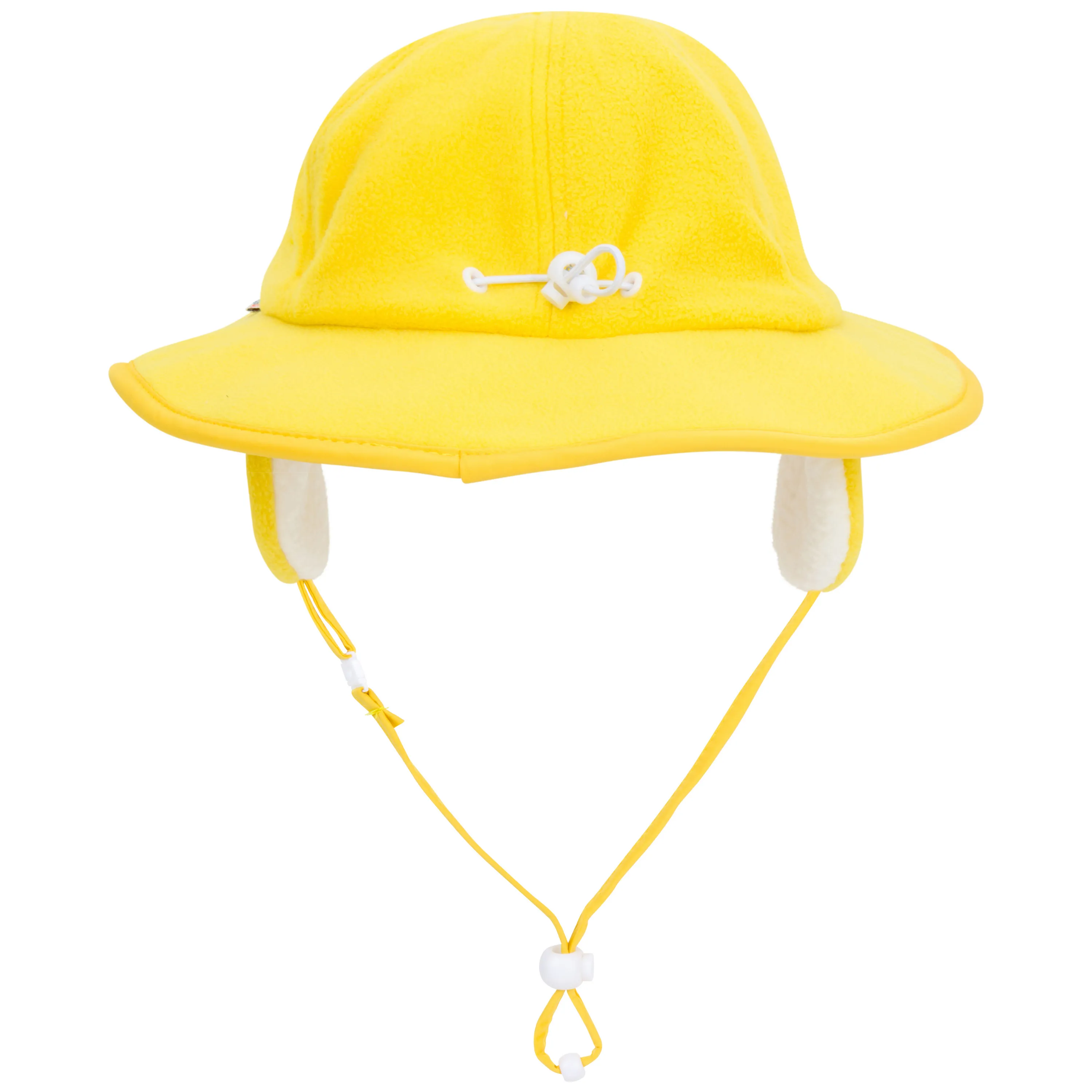 Kids Tundra Ear Flap Fleece Winter Wide Brim Sun Hat - Radiant Yellow