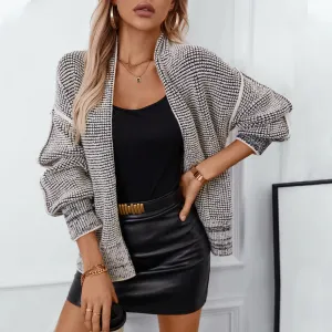 Long Sleeve Buckle-free Knitted Women's Sweater Coat