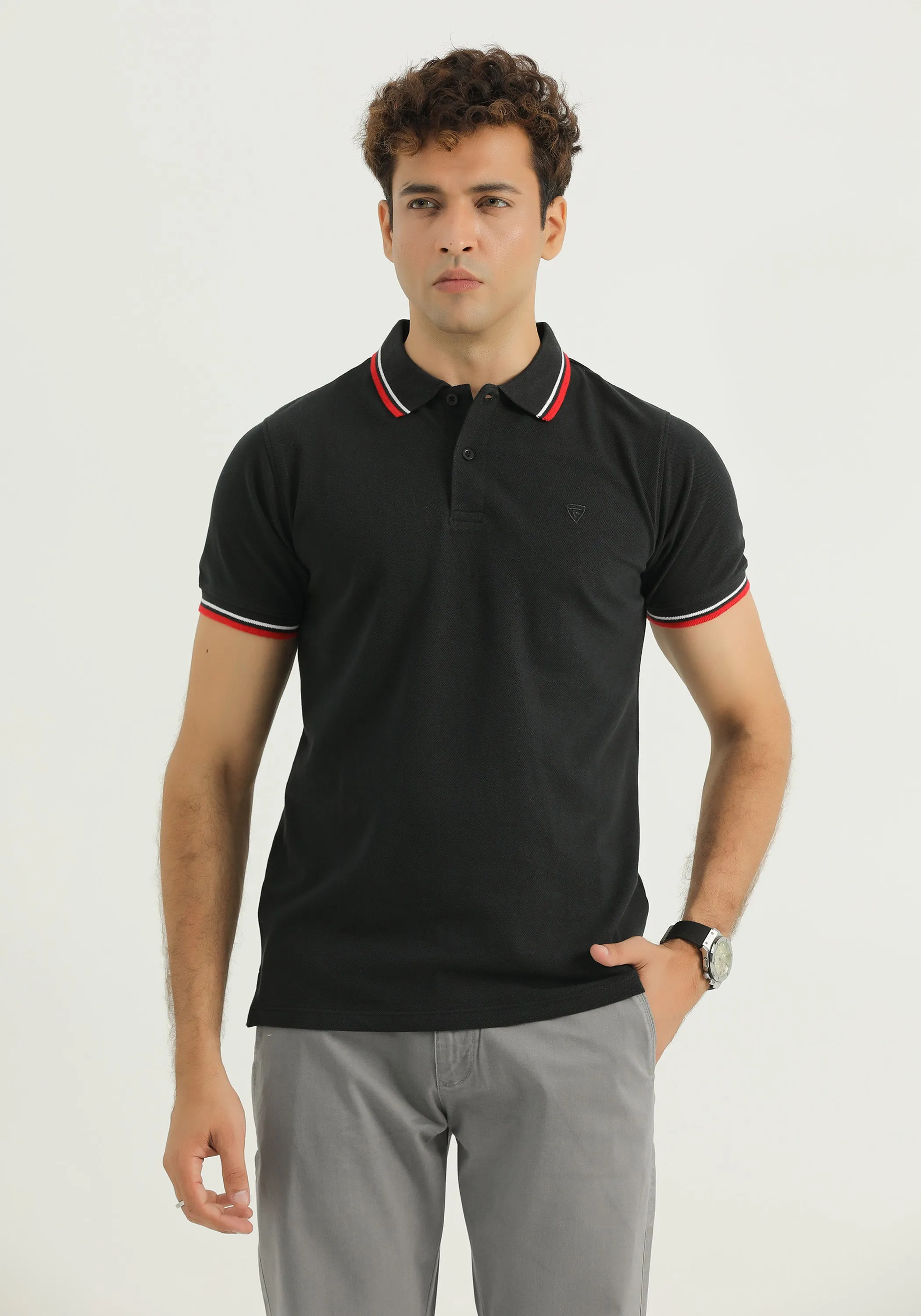 Men Black Polo Shirt