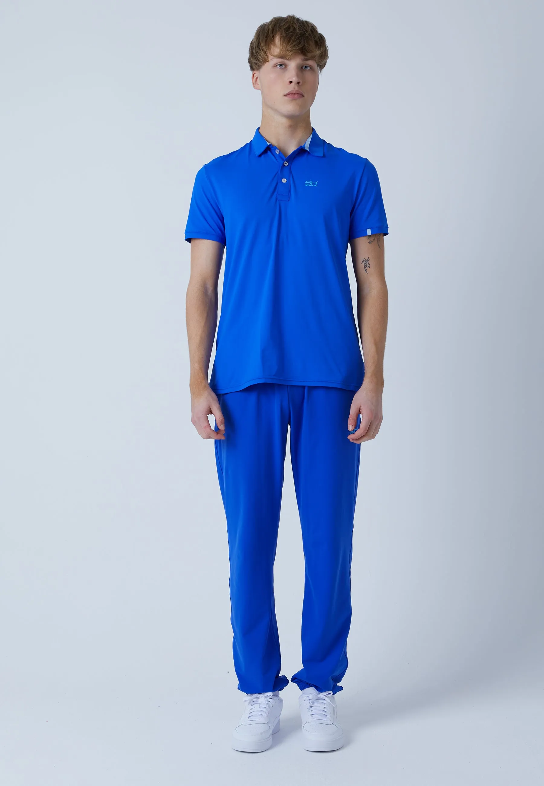 Men Tennis Polo Shirt, cobalt blue