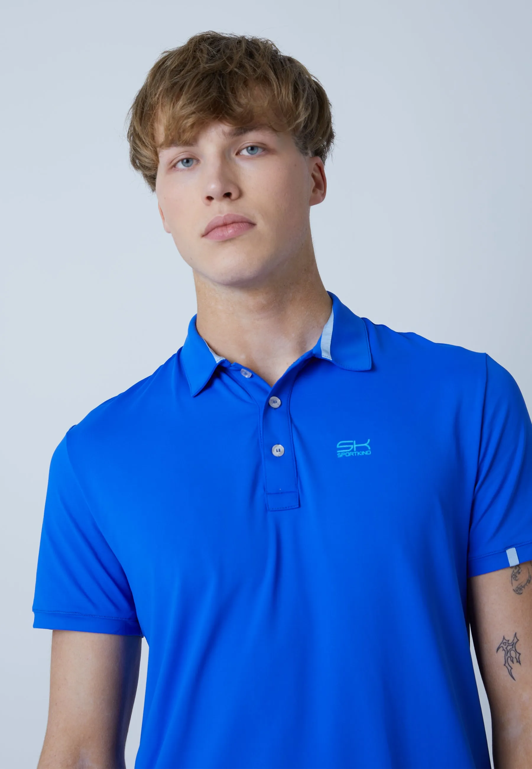 Men Tennis Polo Shirt, cobalt blue