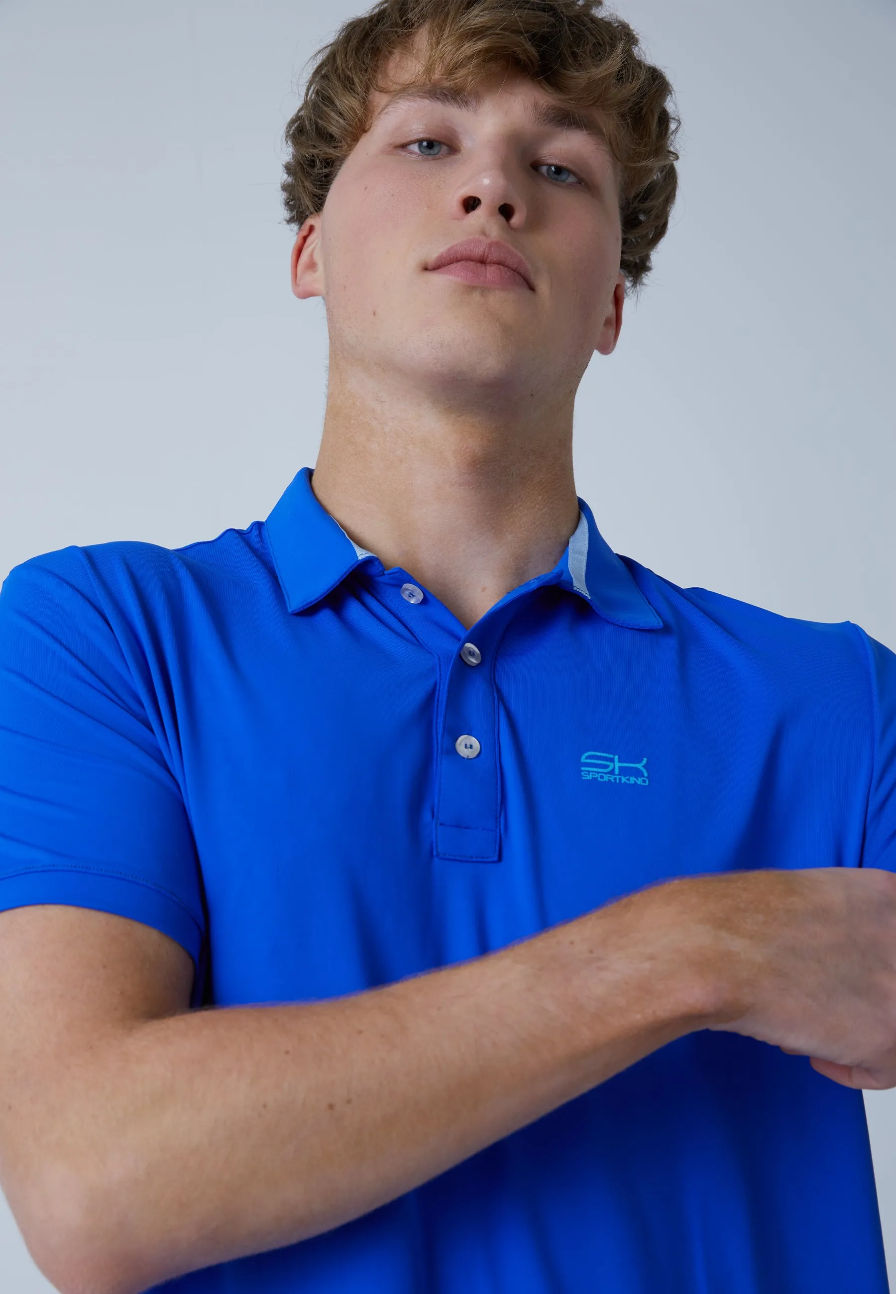 Men Tennis Polo Shirt, cobalt blue