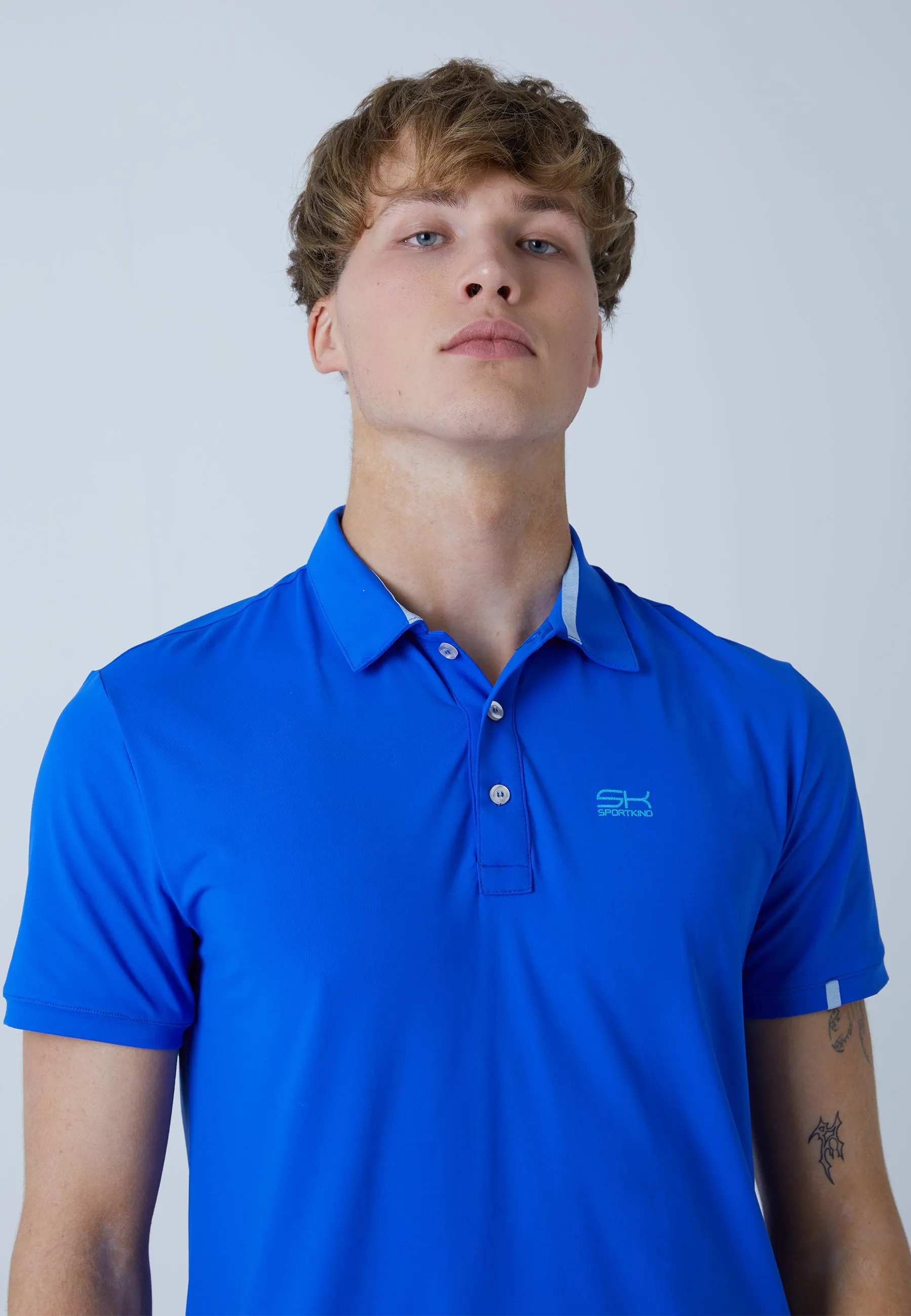 Men Tennis Polo Shirt, cobalt blue