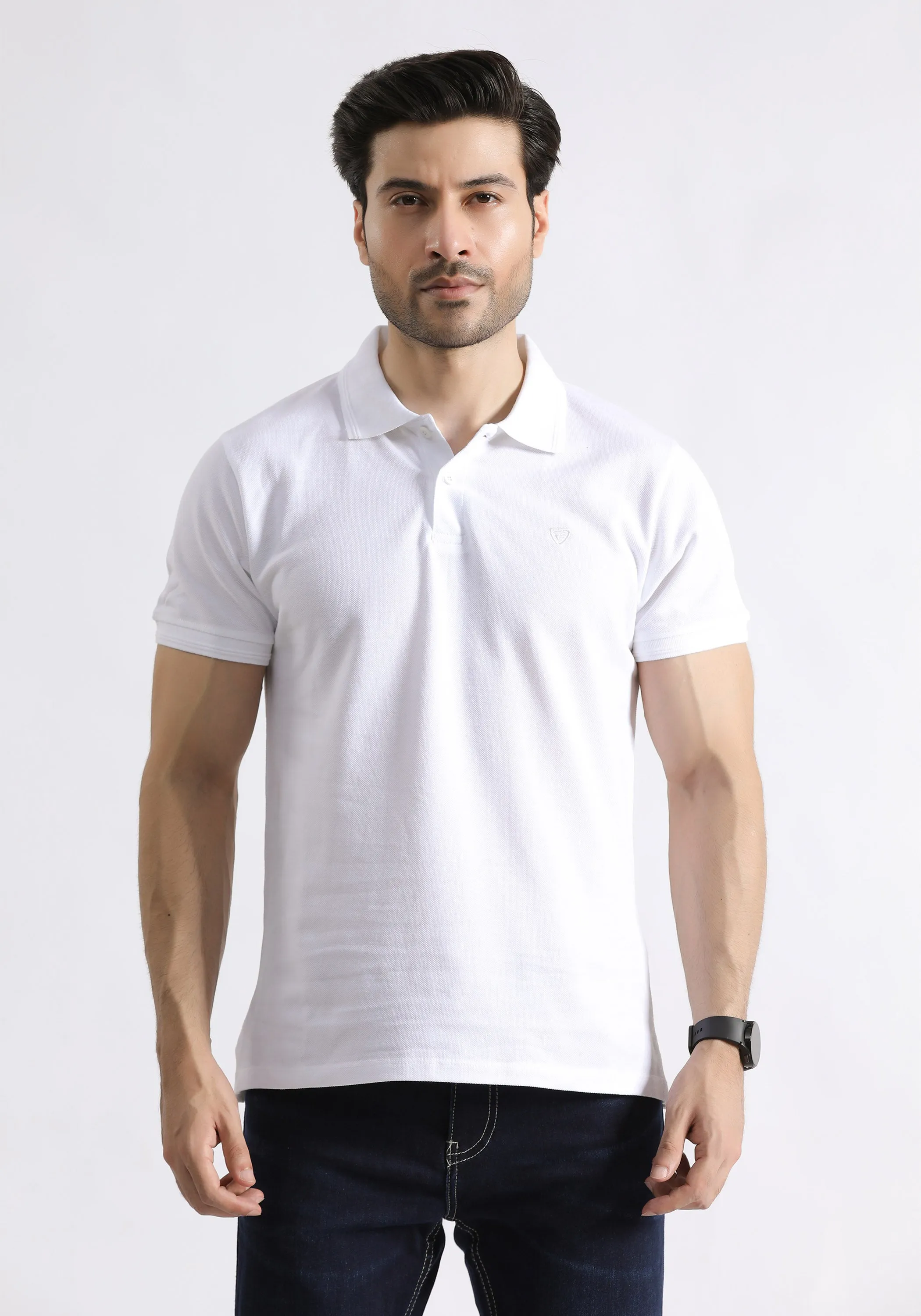 Men White Polo Shirt