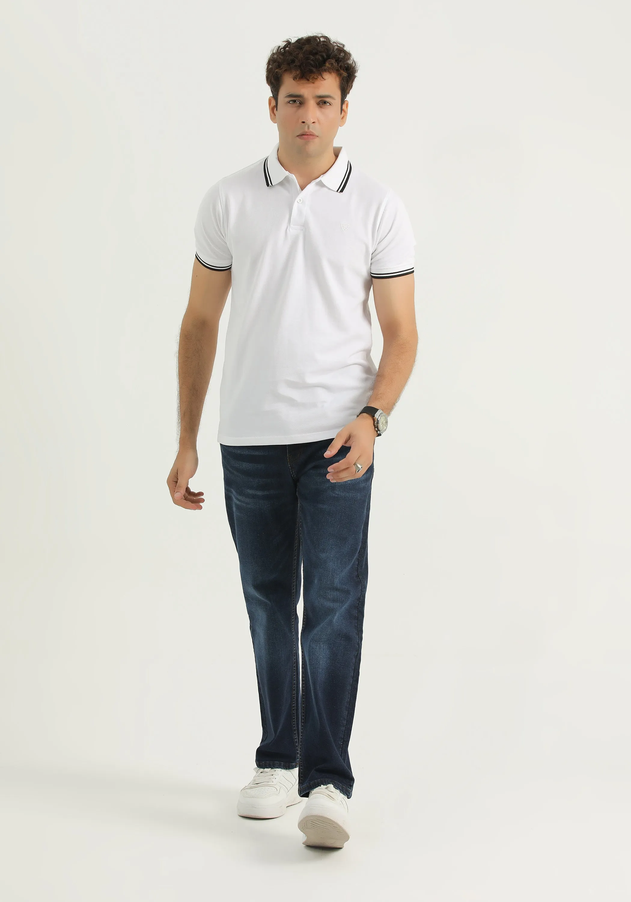 Men White Polo Shirt