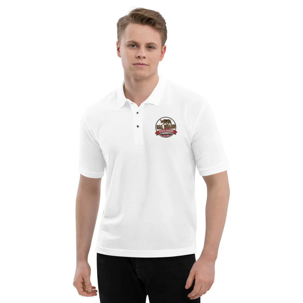 Men's California State Guard Logo Polo - White