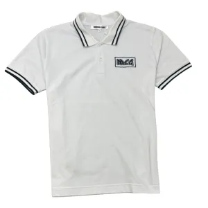 Men's Mcq Embroidered Logo Polo Shirt White Size L